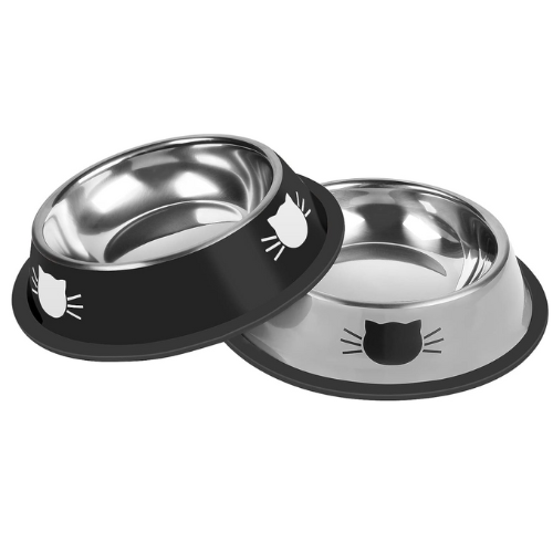 2 Pcs Non-Slip Stainless Steel Small Food Bowls - Unbreakable,